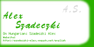 alex szadeczki business card